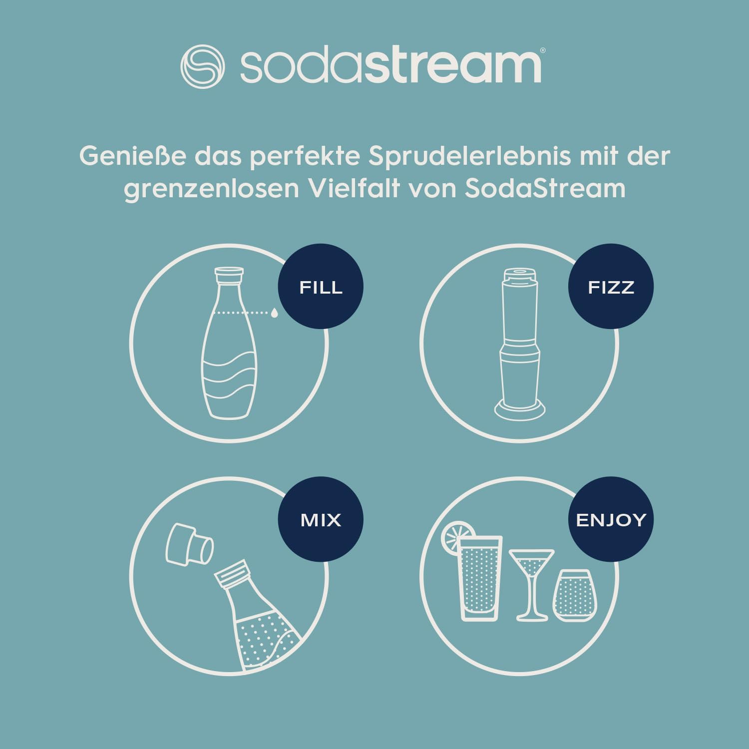 Crystal 3.0 Wassersprudler mit 1x Quick-Connect CO2-Zylinder und 2X Glaskaraffen, Silber, Schwarz, Titan, 45 cm
