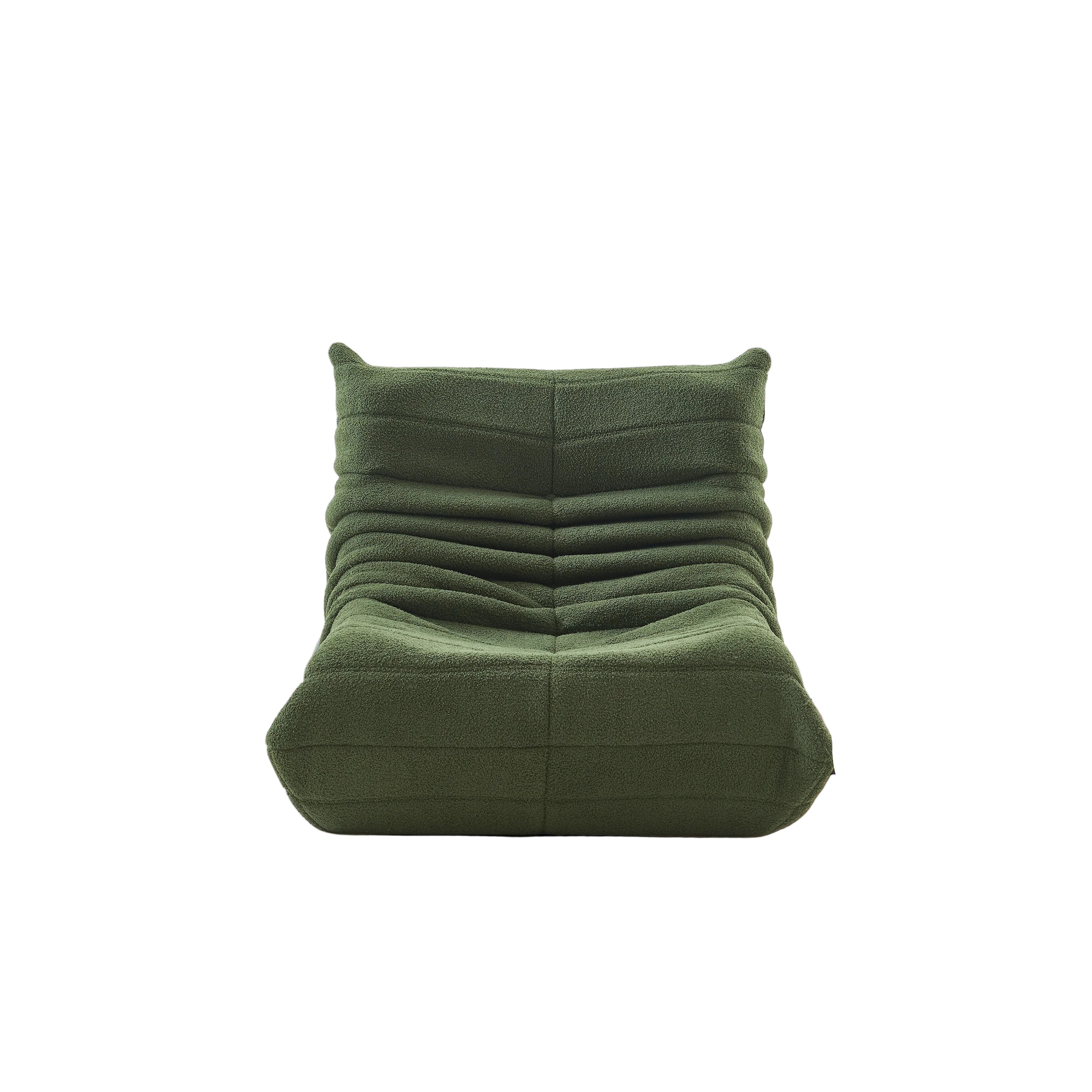 Boden-Sofa mit Rückenlehne – Bequemer Sitzsack-Stuhl für Wohnzimmer & Schlafzimmer, Grün