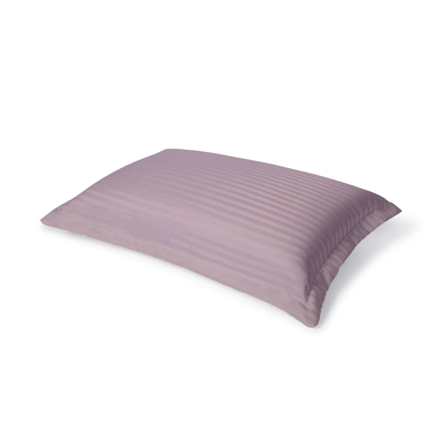 Gestreifte Satin-Bettwäscheset — Lavendel (Einzelgröße: 220 × 240 cm)